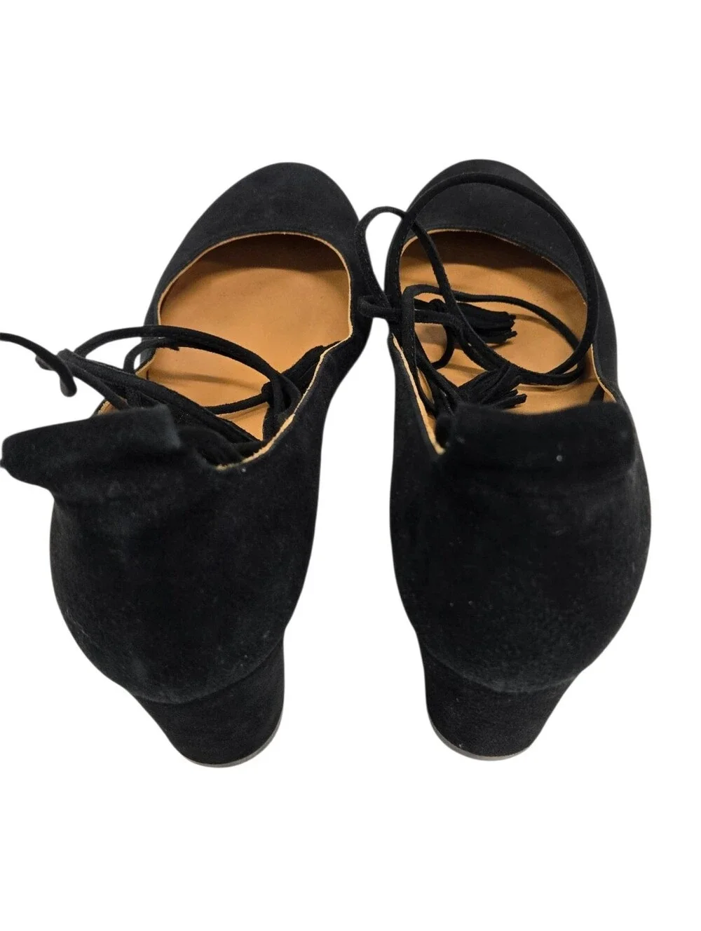 SÉZANE Black Suede Tassel Accents Pumps Sz 41